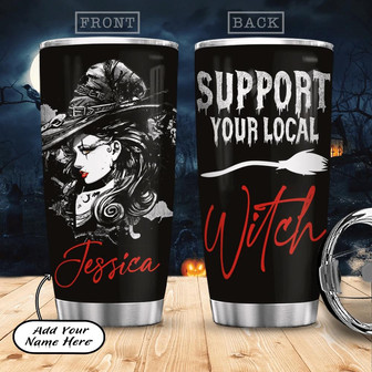Personalized Local Witch Stainless Steel Tumbler - Thegiftio UK