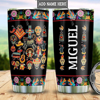 Personalized Mexico Sugar Skull Stainless Steel Tumbler - Thegiftio UK