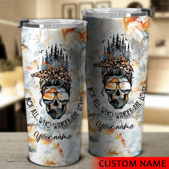 Personalized Not All Who Mountain Skull Tumbler - Thegiftio UK