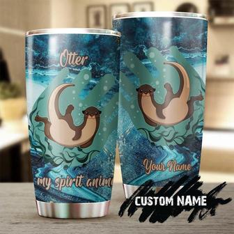 Personalized Otter Is My Spirit Animal Stainless Steel Tumblerotter Tumblergift For Otter Lovergift For Her For Him - Thegiftio UK