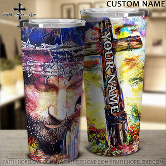 Personalized Painting Jesus Tumbler - Thegiftio