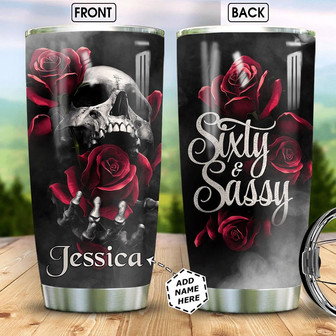 Personalized Sassy Skull Mom Stainless Steel Tumbler - Thegiftio UK