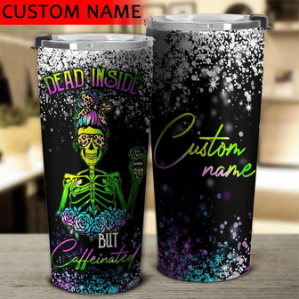 Personalized Skeleton Leopard Coffee Tumbler - Thegiftio UK