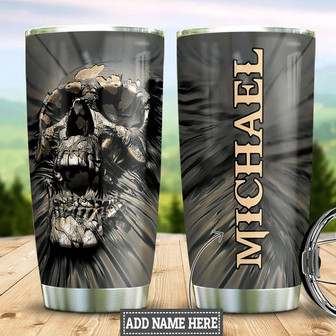 Personalized Skull Break The Tumbler Stainless Steel Tumbler - Thegiftio UK
