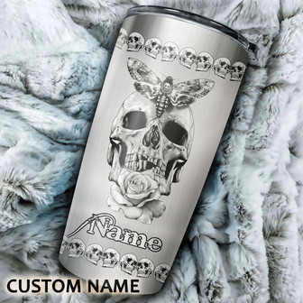 Personalized Skull Butterfly Tumbler - Thegiftio UK