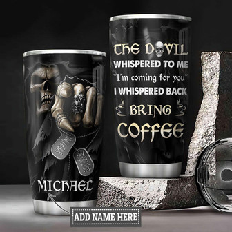 Personalized Skull Coffee Stainless Steel Tumbler - Thegiftio UK