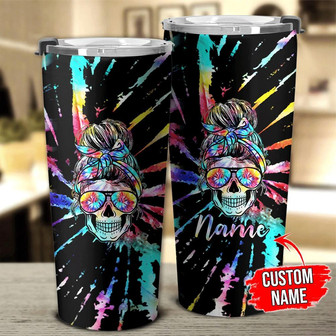 Personalized Skull Girl Tumbler - Thegiftio UK