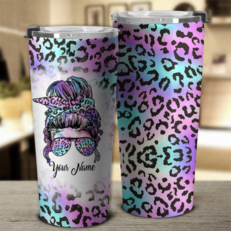 Personalized Skull Leopard Tumbler - Thegiftio UK