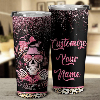 Personalized Skull Long Hair Tumbler - Thegiftio UK
