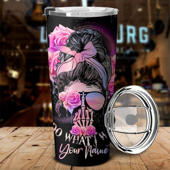 Personalized Skull Roses Tumbler - Thegiftio UK