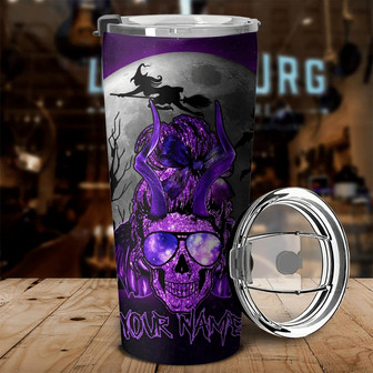 Personalized Skull Witch Tumbler - Thegiftio UK