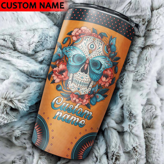 Personalized Sugar Skull Butterfly Tumbler - Thegiftio UK
