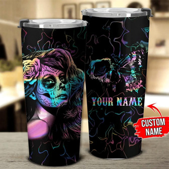 Personalized Sugar Skull Tumbler - Thegiftio UK
