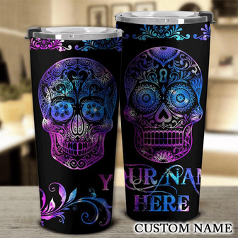 Personalized Sugar Skull Tumbler - Thegiftio UK