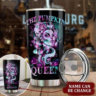 Personalized The Pumpkin Queen Stainless Steel Tumbler - Thegiftio