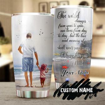 Personalized To My Passed Away Dad I Miss You Stainless Steel Tumbler Memorial Gift Dad Gift For Her For Daughter - Thegiftio UK