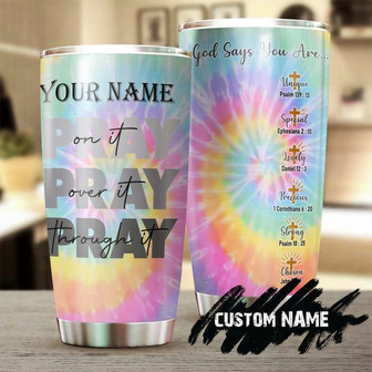 Prayer On It Over It Through It God Says You Are Chosen Personalized Tumblerbirthday Christmas Gift For Jesus Lover Catholic Christians - Thegiftio UK