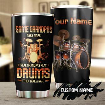 Real Grandpas Play Drums Then Take A Nap Funny Personalized Tumblergrandpa Tumblerbirthday Gift Christmas Gift For Grandpa Grandfather - Thegiftio UK