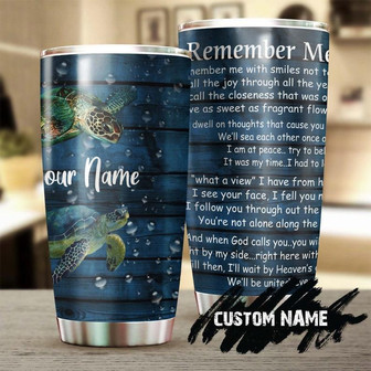 Remember Me Sympathy Memorial Gifts For Loss Of Father Of Mother Of Wife Of Husband Of Loved One Meaningful Personalized Tumbler - Thegiftio UK