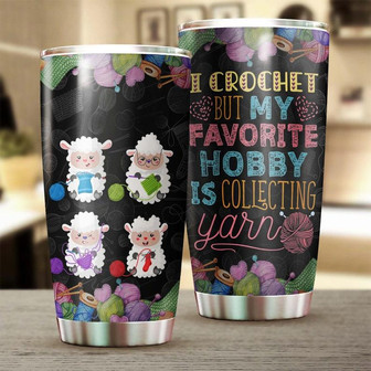 Gift For Her Sheep I Crochet Stainless Steel Tumbler Knitting Tumbler Special Birthday Gift Present For Crocheter - Thegiftio UK