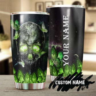 Skull Butterfly Green Personalized Fancy Unique Tumblerskull Tumblerskull Birthday Gift Christmas Gift For Her For Him - Thegiftio UK