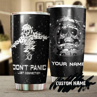 Skull Do Not Panic Lost Connection Personalized Tumblerskull Tumblerskull Birthday Gift Christmas Gift Mother'S Day Gift - Thegiftio UK