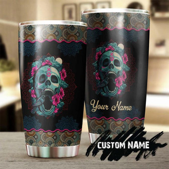 Skull Mandala Personalized Fancy Unique Tumblerskull Tumblerskull Birthday Gift Christmas Gift For Her For Him - Thegiftio UK