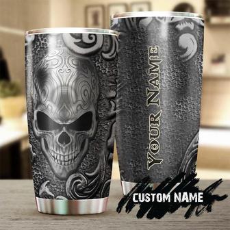 Gift For Her For Him, Skull Stainless Steel 20oz Tumbler, Metal Smile Personalized Fancy Unique Tumbler skull Birthday Gift Christmas - Thegiftio UK