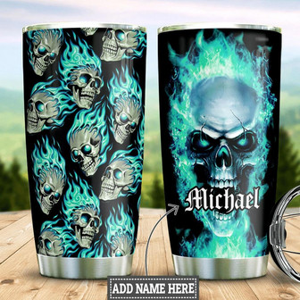 Skull Personalized Stainless Steel Tumbler - Thegiftio UK