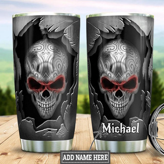 Skull Personalized Stainless Steel Tumbler - Thegiftio UK