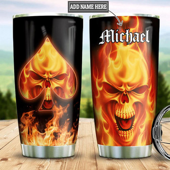 Skull Personalized Stainless Steel Tumbler - Thegiftio UK