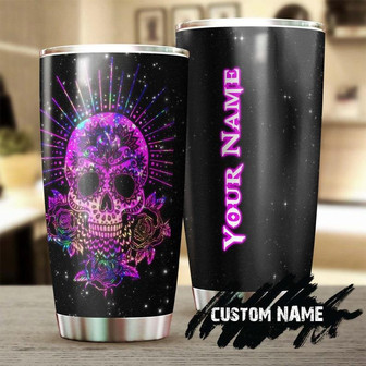 Skull Pink Rose Mandala Tribe Cool Fancy Unique Personalized Tumblerskull Tumblerskull Birthday Gift Christmas Gift For Her For Him - Thegiftio