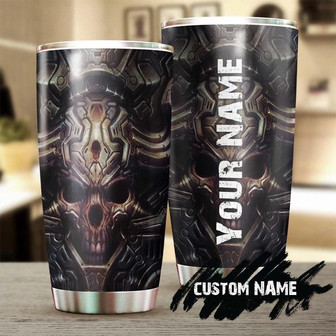 Skull Robot Head Personalized Fancy Unique Tumblerskull Tumblerskull Birthday Gift Christmas Gift For Her For Him - Thegiftio UK