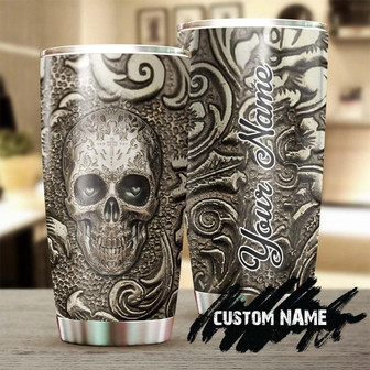 Skull Small Cross On Forehead Personalized Fancy Unique Tumblerskull Tumblerskull Birthday Gift Christmas Gift For Her For Him - Thegiftio UK