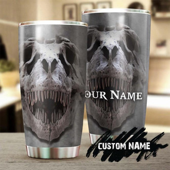 Skull Tyrannosaurus Personalized Fancy Unique Tumblerskull Tumblerskull Birthday Gift Christmas Gift For Her For Him - Thegiftio UK