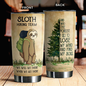 Sloth Hiking Team Tumbler - Thegiftio