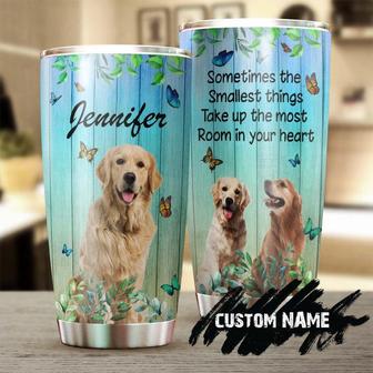 Smallest Thing Take Up The Most Room In Heart Personalized Dog Tumblergolden Retriever Mom Giftgift For Dog Golden Retriever Lover - Thegiftio UK