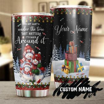Snowman Family Who Around The Tree That Matter Personalized Tumblermerry Christmas Tumblersnowman Christmas Tumblerchristmas Gift Family - Thegiftio UK