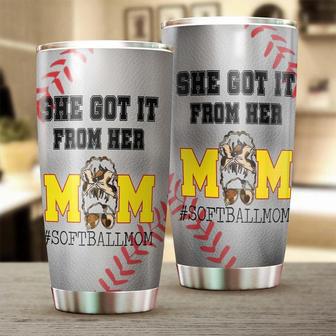 Softball Mom She Got It From Her Mom Tumblerbirthday Gift Christmas Gift Mother'S Day Gift For Softball Mom - Thegiftio UK