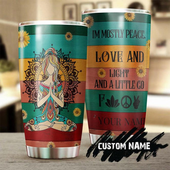 Custom Gift For Women Spirit Meditation Mandala Personalized Stainless Steel 20oz Tumbler Yoga Tumbler Birthday Gift Yogi Gift Yogini Present - Thegiftio UK