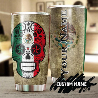 Sugar Skull Girl Personalized Fancy Unique Tumblerskull Tumblerskull Birthday Gift Christmas Gift For Her For Him - Thegiftio UK