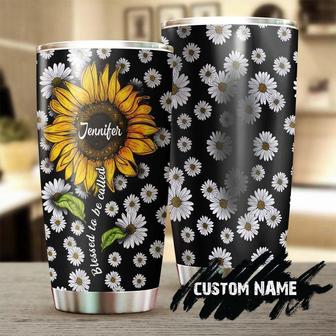 Sunflower Blessed To Be Called Your Name Daisy Personalized Tumblersunflower Tumblergift For Sunflower Lovergift For Hergift For Friend - Thegiftio UK