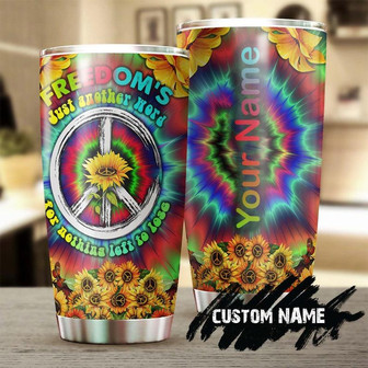 Sunflower Peace Freedom Nothing Left To Lose Hippie Personalized Tumblergift For Sunflower Loversunflower Motivate Presentgift For Her - Thegiftio