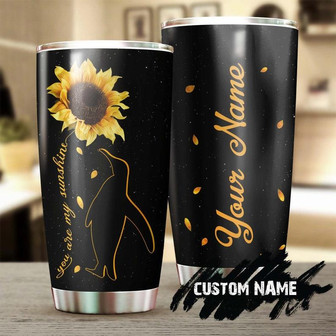 gift For Daughter For Granddaughter, Sunflower Stainless Steel Tumbler 20oz, Penguin You Are My Sunshine Personalized Tumbler sunflower Tumbler gift For Penguin Lover - Thegiftio UK