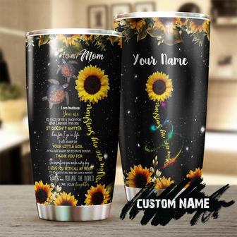 Sunflower Turtle My Mom My Sunshine Personalized Tumblersunflower Tumblergift Turtle Lovermother'S Day Presentgift For Hergift For Mom - Thegiftio UK