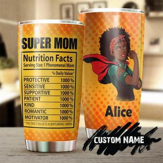 Super Mom Funny Nutrition Facts Personalized Tumblerbirthday Gift Christmas Gift Mother'S Day Gift For Mom From Son Daughter - Thegiftio UK