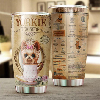 Tea Shop Yorkshire Personalized Yorkshire Tumbler Mother'S Day Gift For Yorkie Mom Gift For Yorkie Loveryorkie Tumbler - Thegiftio UK