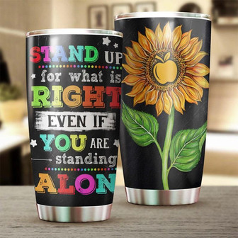 Teacher Stand Up Sunflower Tumbler Teacher Gift Appreciation Gift Teacher Thank You Gift Counselor Gift - Thegiftio UK