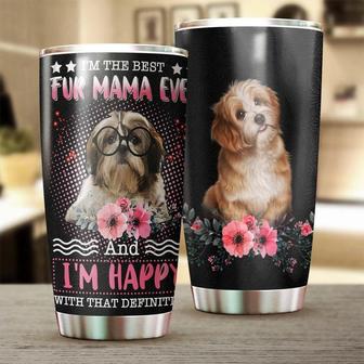 The Best Shih Tzu Fur Mama Ever Tumblercustom Dog Tumbler Mother'S Day Gift For Dog Mom Gift For Shih Tzu Loverdog Travel Mug - Thegiftio UK