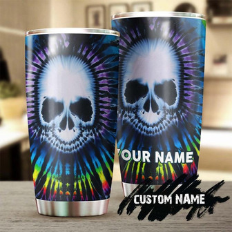 Tie Dye Skull Personalized Fancy Unique Tumblerskull Tumblerskull Birthday Gift Christmas Gift For Her For Him - Thegiftio UK